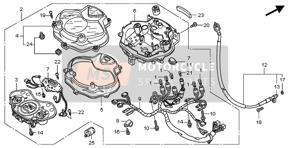 Honda PES150 2007 Mètre pour un 2007 Honda PES150